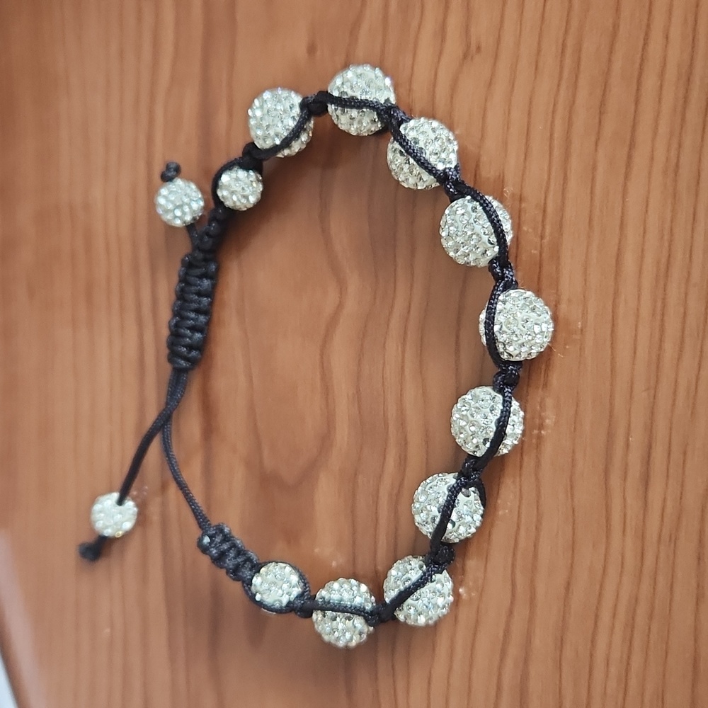 Adjustable rhinestone sparkly bracelet